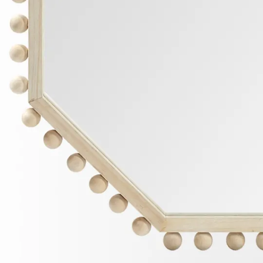 Kirkland's Home Octagon Beaded Edge Framed Wall Mirror- Framed Mirrors