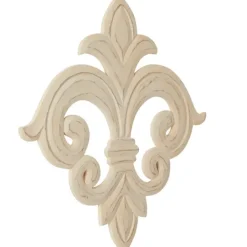 Kirkland's Home Off-White Distressed Fleur De Lis Wall Decoration- Wall Plaques