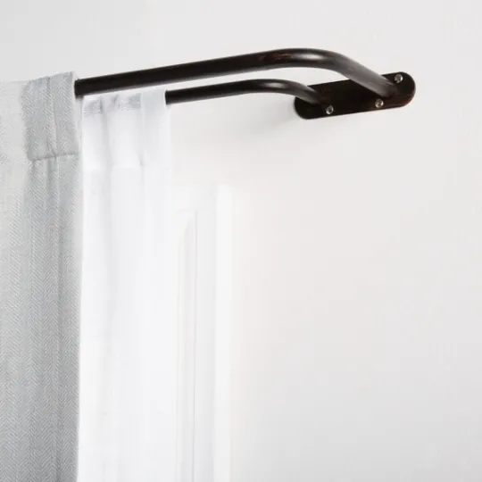 Kirkland's Home Oiled Bronze Fetter Double Curtain Rod, 120 In.- Curtain Rods & Hardware