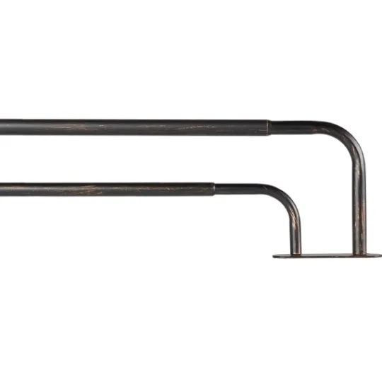 Kirkland's Home Oiled Bronze Fetter Double Curtain Rod, 120 In.- Curtain Rods & Hardware