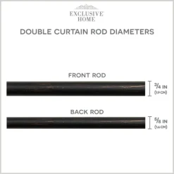 Kirkland's Home Oiled Bronze Fetter Double Curtain Rod, 72 In.- Curtain Rods & Hardware
