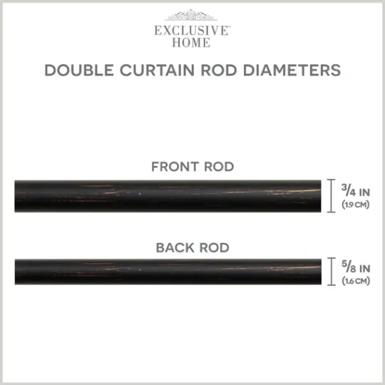 Kirkland's Home Oiled Bronze Fetter Double Curtain Rod, 72 In.- Curtain Rods & Hardware