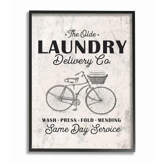 Kirkland's Home Olde Laundry Delivery Co. Framed Art Print- Wall Quotes & Signs