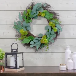 Kirkland's Home Olive Branch And Flower Buds Spiral Wreath- Wreaths