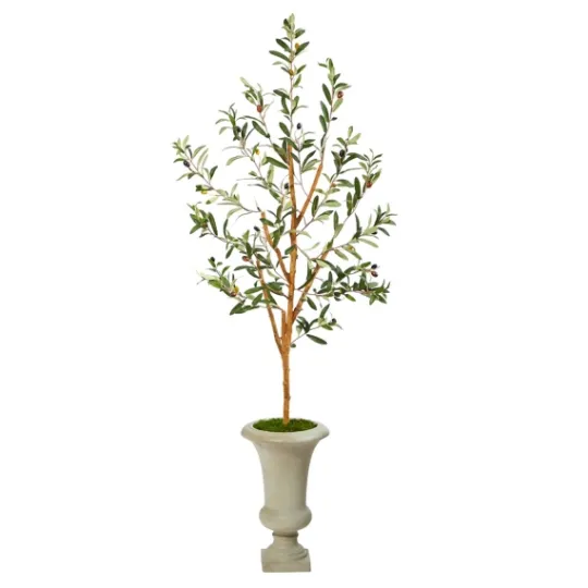 Kirkland's Home Olive Tree In Sandy Urn Planter- Trees & Topiaries
