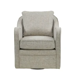 Kirkland's Home Olivia Oatmeal Swivel Accent Chair- Accent Chairs