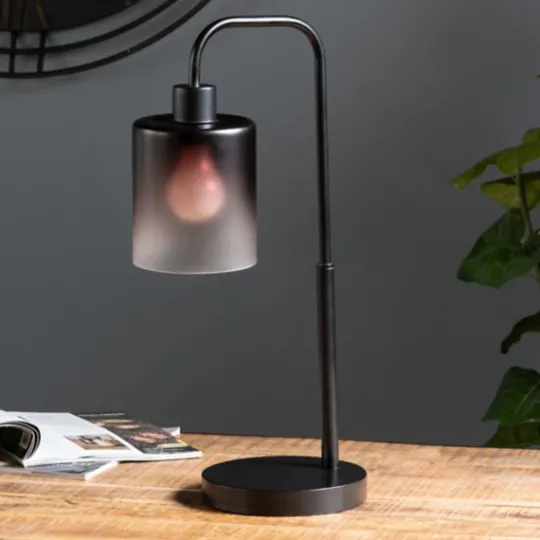 Kirkland's Home Ombre Smoke Glass Task Lamp- Table Lamps