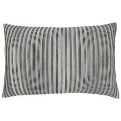 Kirkland's Home Onyx Corded Line Stripe Lumbar Throw Pillow- Pillows