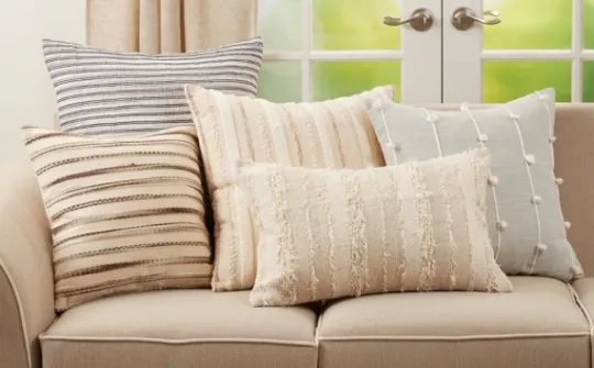 Kirkland's Home Onyx Corded Line Stripe Lumbar Throw Pillow- Pillows