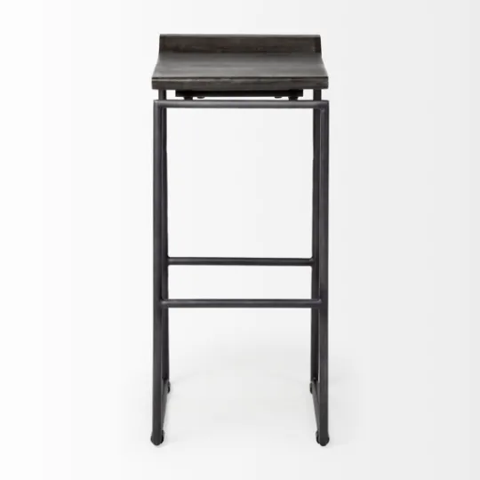 Kirkland's Home Onyx Modern Metal Curve Seat Bar Stool- Bar Stools & Counter Height Stools