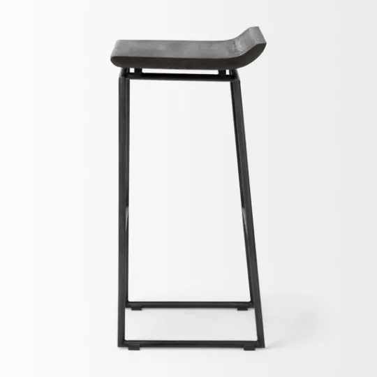 Kirkland's Home Onyx Modern Metal Curve Seat Bar Stool- Bar Stools & Counter Height Stools