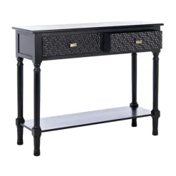 Kirkland's Home Onyx Raised Texture Diamond Console Table- Console Tables