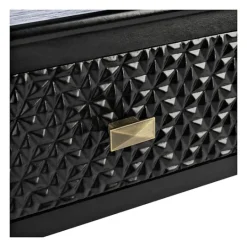 Kirkland's Home Onyx Raised Texture Diamond Console Table- Console Tables