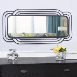 Kirkland's Home Onyx Ringed Oblong Frame Wall Mirror- Decorative Mirrors