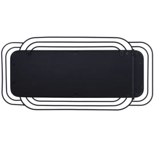 Kirkland's Home Onyx Ringed Oblong Frame Wall Mirror- Decorative Mirrors