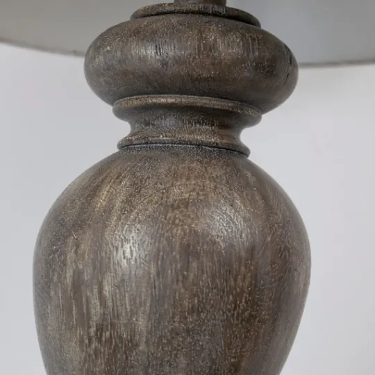 Kirkland's Home Opal Rustic Wood Table Lamps, Set Of 2- Table Lamps