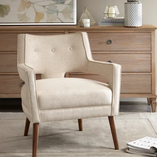 Kirkland's Home Open Back Mid-Century Modern Nicoli Armchair- Accent Chairs