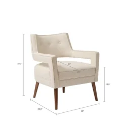 Kirkland's Home Open Back Mid-Century Modern Nicoli Armchair- Accent Chairs