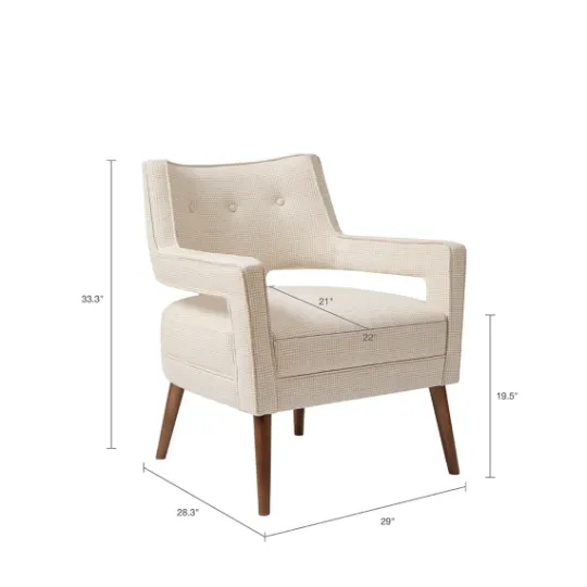Kirkland's Home Open Back Mid-Century Modern Nicoli Armchair- Accent Chairs