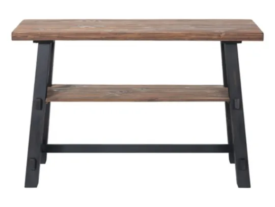 Kirkland's Home Open Pine Wood Sawhorse Console Table- Console Tables