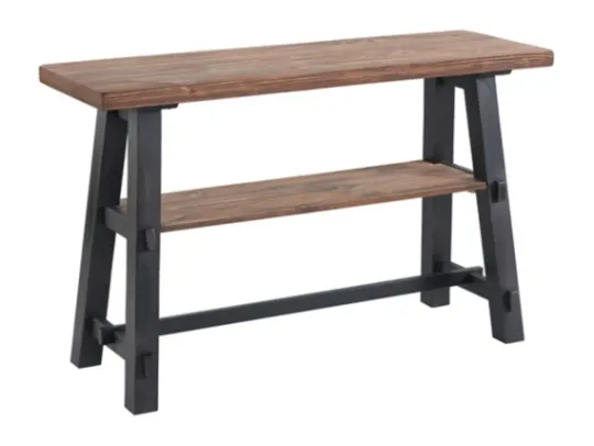 Kirkland's Home Open Pine Wood Sawhorse Console Table- Console Tables