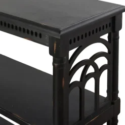 Kirkland's Home Open Shelf Cathedral Ends Console Table- Entryway Furniture