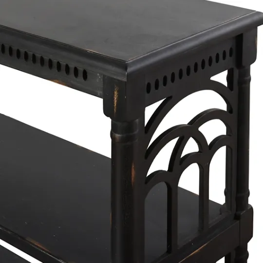 Kirkland's Home Open Shelf Cathedral Ends Console Table- Entryway Furniture