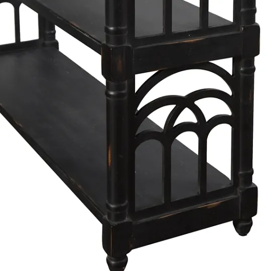 Kirkland's Home Open Shelf Cathedral Ends Console Table- Entryway Furniture