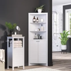 Kirkland's Home Open Shelf Corner Cabinet- Cabinets & Sideboards
