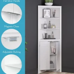 Kirkland's Home Open Shelf Corner Cabinet- Cabinets & Sideboards