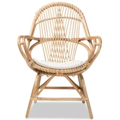 Kirkland's Home Open Woven Rattan Accent Chair- Accent Chairs