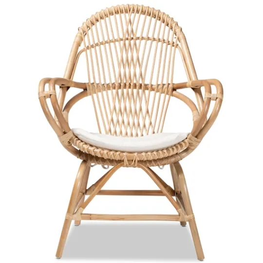 Kirkland's Home Open Woven Rattan Accent Chair- Accent Chairs