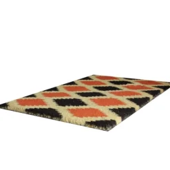 Kirkland's Home Orange And Black Western Diamond Doormat- Doormats