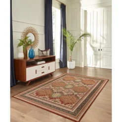 Kirkland's Home Orange Diamond Nile Indoor/Outdoor Area Rug, 4X7- Outdoor Rugs