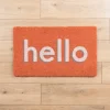 Kirkland's Home Orange Hello Coir Doormat- Doormats