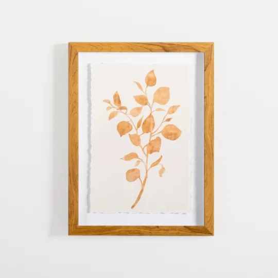 Kirkland's Home Orange Leaves Ii Deckled Framed Art Print- Framed Art