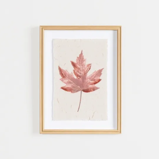 Kirkland's Home Orange Maple Leaf Framed Art Print- Framed Art