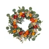 Kirkland's Home Orange Mixed Spring Floral Wreath- Wreaths