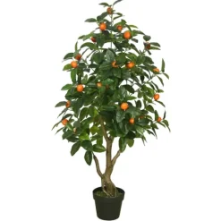 Kirkland's Home Orange Tree In Black Planter, 48 In.- Trees & Topiaries