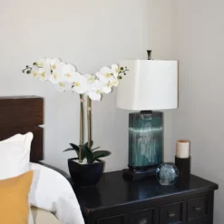 Kirkland's Home Orchid Arrangement In Black Pot- Arrangements & Greenery