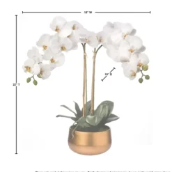 Kirkland's Home Orchid Arrangement In Gold Pot, 22 In.- Arrangements & Greenery