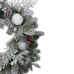 Kirkland's Home Ornaments And Frosted Cedar Berries Wreath- Wreaths