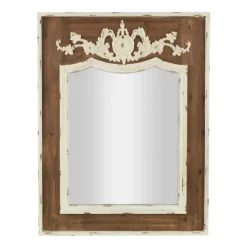 Kirkland's Home Ornate Antique White Wood Wall Mirror- Decorative Mirrors
