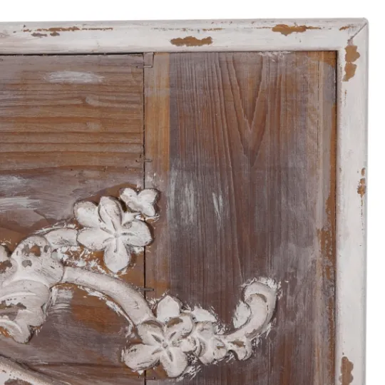 Kirkland's Home Ornate Antique White Wood Wall Mirror- Decorative Mirrors