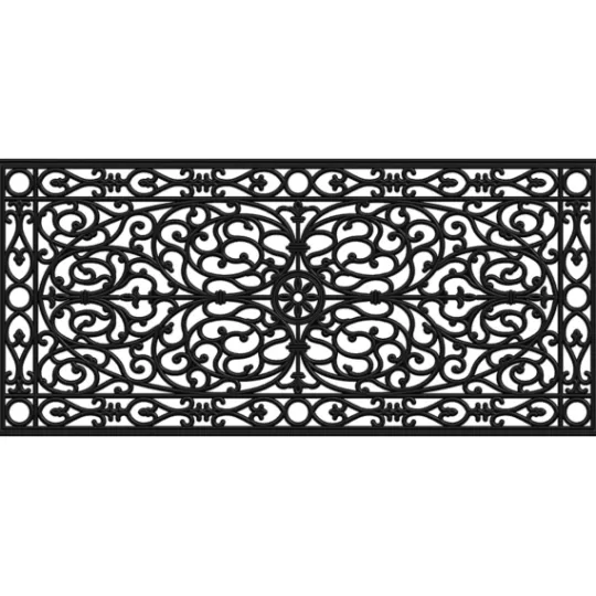 Kirkland's Home Ornate Art Deco Rubber Doormat, 48X22 In.- Doormats