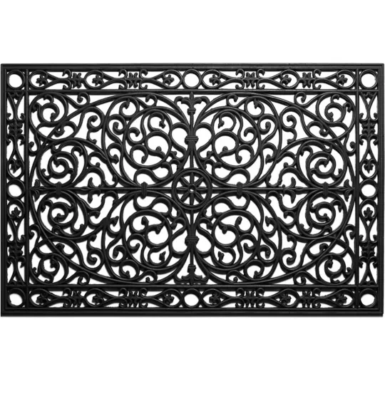 Kirkland's Home Ornate Art Deco Rubber Doormat, 36X24 In.- Doormats