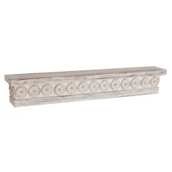 Kirkland's Home Ornate Farmhouse Wooden Wall Shelf, 36 In.- Shelves