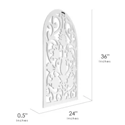 Kirkland's Home Ornate Floral Wooden Arch Wall Plaque- Wall Plaques