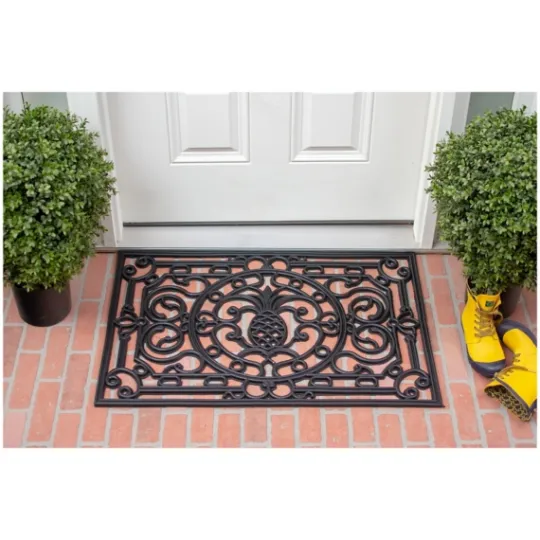 Kirkland's Home Ornate Penelope Durable Rubber Doormat, 36X24 In.- Doormats