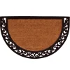 Kirkland's Home Ornate Scroll Coir And Rubber Half Circle Doormat- Doormats